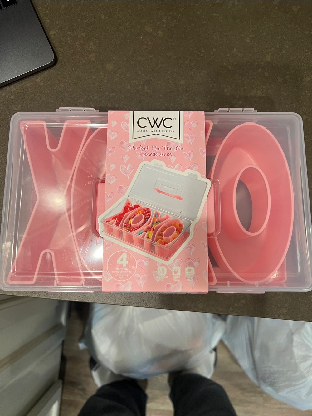 CWC Pink Snack Box Organizer - Compact Bento Storage